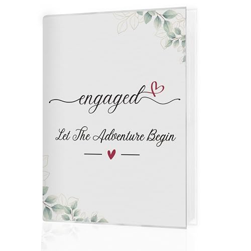 Engagement Photo Albums 4x6 Pictures, Engagement Gifts for Couples, Let the Adventure Begin Small Memory Photo Album Book Keepsake for Family Baby Wedding Anniversary Travel - color: Engagement