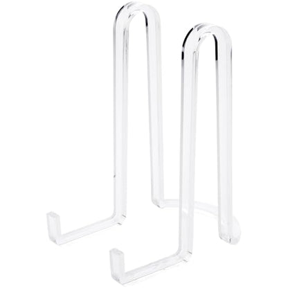 Plymor Clear Acrylic Ribbon-Style Display Easel, 7.5" H x 4" W x 6" D - size: 7.5" x 4" x 6"