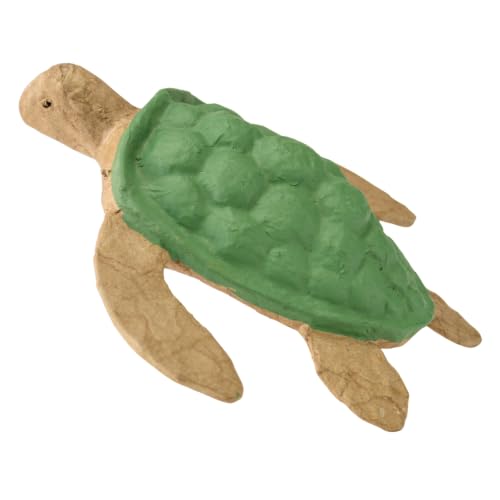 Green Paper Turtle Biodegradable Cremation Mini Urn for Ashes, Green Shell, Earth Friendly Urn for Ground or Sea Burial, Eco Urn for Ashes, Keepsake Size, 7.25" L x 7.75" W x 2" H - color: Mini - Green