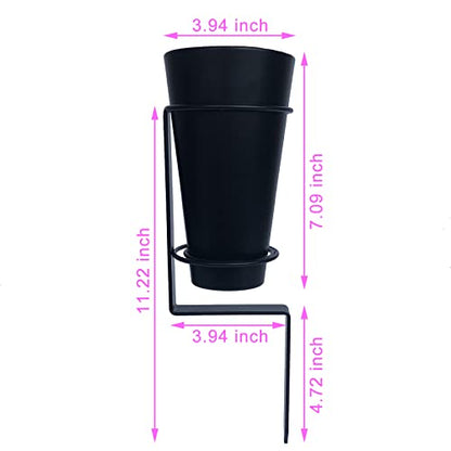 Cemetery Flower Vase with Stake, Grave Vase with Floral Foam，Grave vases for Cemetery in ground,Black - style: Garden