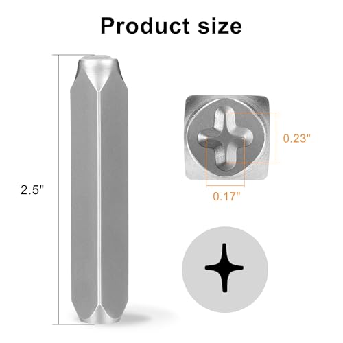 Yoption 6mm 1/4'' Star Metal Stamp, Metal Punch Stamping Tool DIY Arts and Crafts Supplies for Stamping/Punching Jewelry, Clay, Leather, Wood - size: Star (6mm)