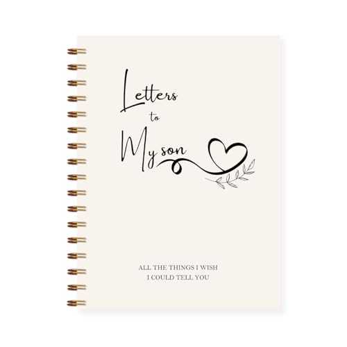 Letters to Heaven Notebook Journal 5.5x8.3, Grief Journal for Women, Memorial Sympathy Gifts for Loss of Loved One, Remembrance Bereavement Gifts Spiral Hardcover Notebook(Son) - color: Son