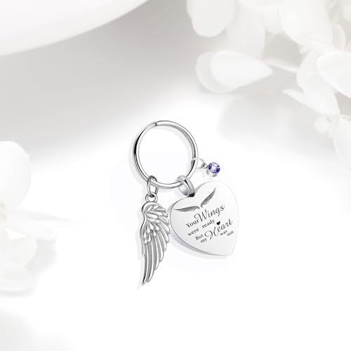 Heart Cremation Jewelry Urn Keychain for Ashes for Women Men, Keepsake Memorial Heart Urns Pendant for Human Ashes,Silver