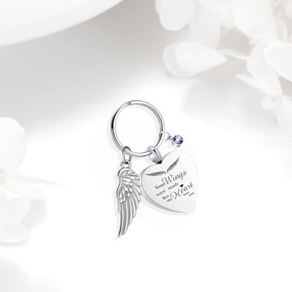 Heart Cremation Jewelry Urn Keychain for Ashes for Women Men, Keepsake Memorial Heart Urns Pendant for Human Ashes,Silver