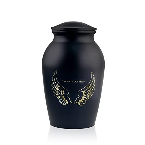 Urns for Human Ashes Adult Male,Professional Cremation Urn for Ashes Female - color: Black