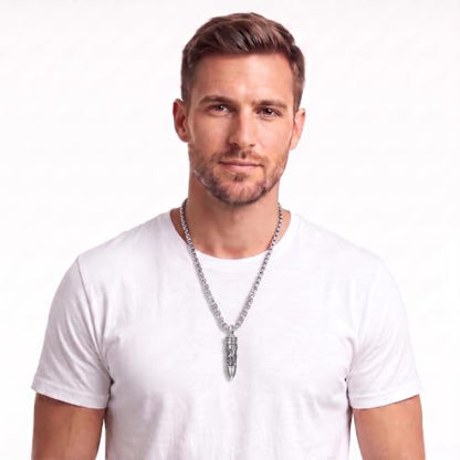 SIMONLY Bullet Urn Necklaces for Ashes 925 Sterling Silver Animal/Angel Wings/Pet/Jesus Necklace Bullet Pendant Cremation Jewelry for Men - color: Hummingbird