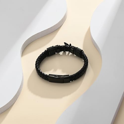 Cremation Jewelry Urn Bracelet for Human Ashes for Women Men Memorial Keepsake Cuff Leather Bracelet - color: Maple Leaf