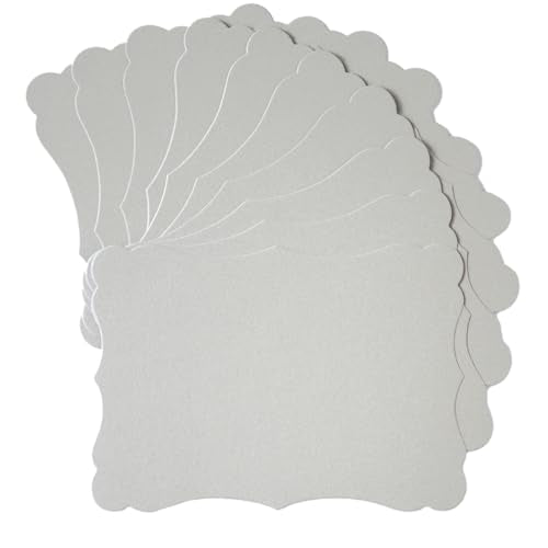 50 Pack Shiny Silver Blank Cardstock Greeting Cards, 5x7IN - color: Silver, size: 5x7IN