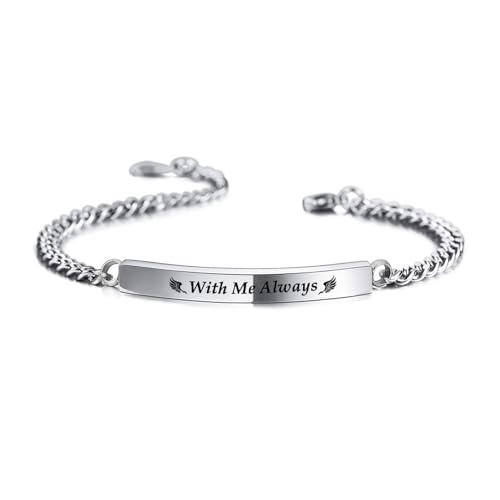 RIPFEVURN 3 Pack Cremation Jewelry Urn Bracelet for Ashes for Women Men Adjustable Memorial Keepsake Bangle Rope Braided Bracelet - color: Link-Silver