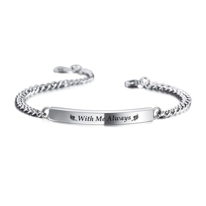 RIPFEVURN 3 Pack Cremation Jewelry Urn Bracelet for Ashes for Women Men Adjustable Memorial Keepsake Bangle Rope Braided Bracelet - color: Link-Silver