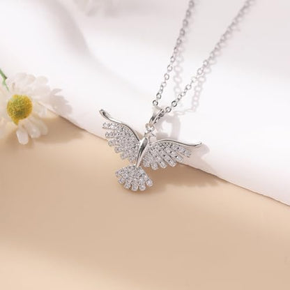 RZKING Silvery Necklace for Women, Gifts for Friend Mom Daughter Teacher - style: Phoenix