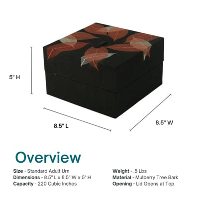 Embrace Biodegradable Cremation Urn for Ashes - Autumn Leaves - color: Autumn Leaves