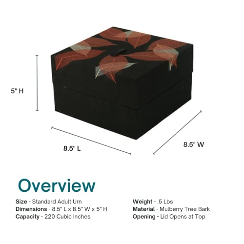 Embrace Biodegradable Cremation Urn for Ashes - Autumn Leaves - color: Autumn Leaves