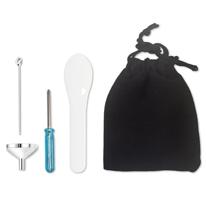 NIIIYTYB Cremation Funnel Kit with Spoon and Scoop Mini Funnel Set for Filling Ashes in Urn Necklaces Tiny Glitter Funnels for Small Capsules Bottles Pill Necklace Keepsake Ash Fill Tools Accessory