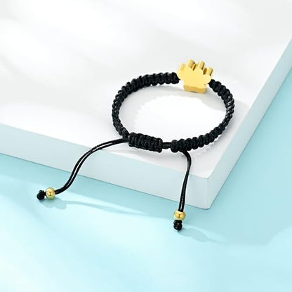 Hearbeingt Paw Print Urn Bracelet for Ashes Pet Cremation Jewelry | Stainless Steel,Adjustable Braided Rope,Mini Ash Holder for Dog Cat,Memorial Keepsake Jewelry, Bereavement Gift Pet Loss - color: B-Gold
