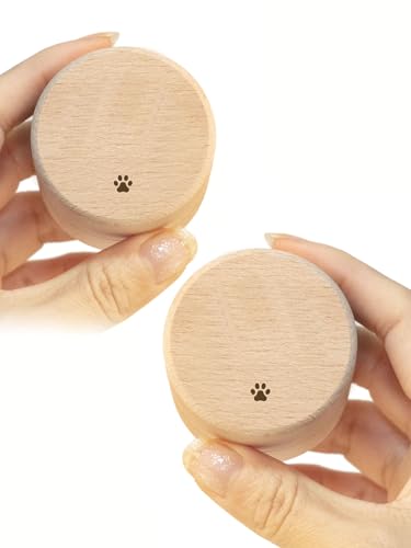 Small Pet Urns for Dog Ashes 2PCS Mini Cremation Urn for Pet Ashes, Pet Hair Keepsake Box, Tiny Urn for Dog or Cats Ashes, Small Urn for Ashes Rainbow Bridge Dog or Cat Memorial Gifts (Paw Prints)