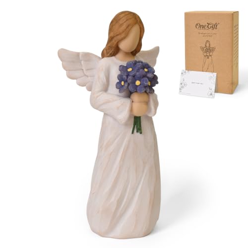 Lnrkai Forget Me Not Angel Figurines, Miscarriage Gifts for Mothers - style: Forget-Me-Not