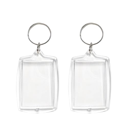 Double Sided Acrylic Photo Keychain, Personalized DIY Photo Key Fob for 1.7x1.1 Inch Photocard