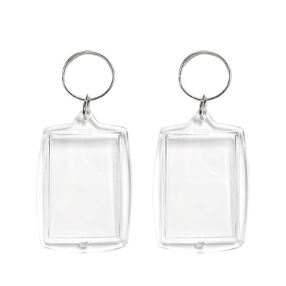 Double Sided Acrylic Photo Keychain, Personalized DIY Photo Key Fob for 1.7x1.1 Inch Photocard