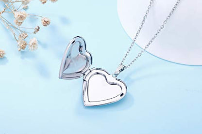 Locket Necklace That Holds Pictures "I Love You to the Moon and Back" Photo Memory Lockets Necklaces - color: I Love You to the Moon and Back