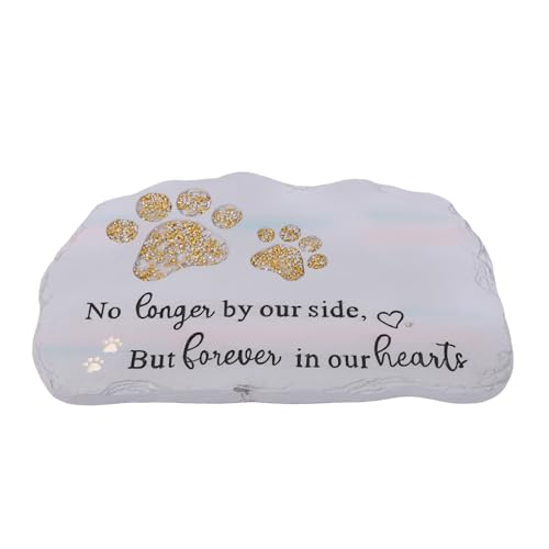 Pet Memorial Stone for Dogs Cats, Rainbow Bridge Dog Memorial Stone for Remembrance Dog Passing Away Sympathy Gifts