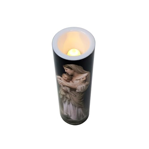 L'Innocence. LED Flameless Devotion Prayer Candle, Religious Gift, 6 Hour Timer for More Hours of Enjoyment and Devotion! Dimensions 8.1875" x 2.375"