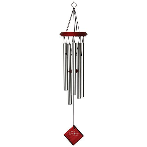 Woodstock Chimes Encore Collection, Chimes of Polaris, 22'' Silver Wind Chimes for Outdoor, Patio, Home or Garden Décor (DCS22) - color: Silver