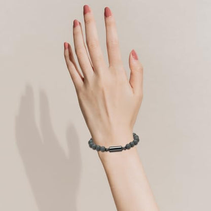 Oinsi Lava Rock Bracelet With Tube Memorial Urn Jewelry For Ashes Of Loved Ones Keepsake Cremation Bracelet Women Men Adjustable Length - color: A-Customize