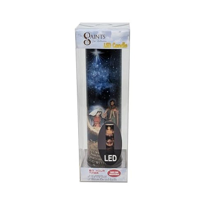 The Nativity, LED Flameless Devotional Prayer Candle