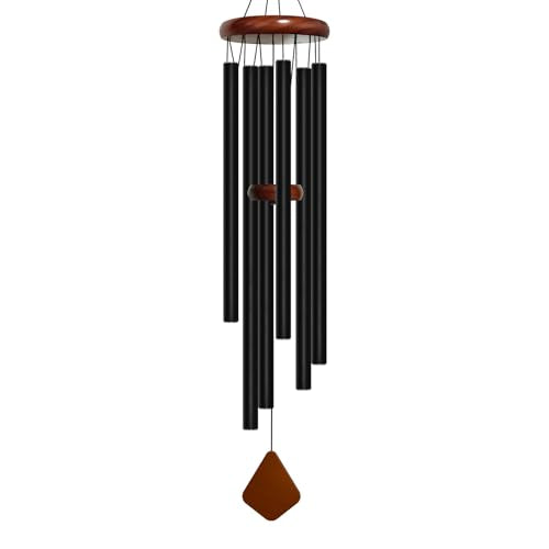 Bursvik 50" Deep Tone Wind Chimes - 6 Metal Tubes Rhombus Garden Patio Gift | Bursvik windchimes soothing melody; Extra-large yard decor; Unique shape; Durable aluminum; Gift neighbors friends family - size: 50 inch