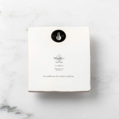 Willow Tree Comfort Plaque, Sculpted Hand-Painted Bas-Relief | Sentiment on Enclosure Card, Keyhole Hanger for Wall Display, Cast from a Susan Lordi Original Carving