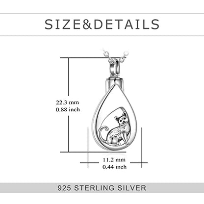 TIGER RIDER Pet Paw Necklace 925 Sterling Silver Cross Infinite love Necklace Pendant Pet Jewelry Gift for Dog Cat Lovers - style: Cat