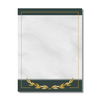 PaperDirect Intricate Gold Fanciful Laurels Border Papers, Elegant Gold Design, 8.5 x 11, Acid-Free, Ideal for Invitations, Announcements, Certificates, Scrapbooking, Cards, 25 Sheets - color: Intricate Gold Fanciful Laurel Invite Special Event Celebratio