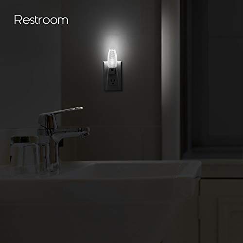 Emotionlite Plug-in LED Night Light Dusk-Dawn Sensor Neutral White 6 Pack | Neutral white sensor night light, ideal for nursery, bedroom, bathroom, hallway, stairs & kitchen - size: 6 Pack Neutral White
