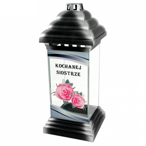 Polish Grave Candle – Traditional Memorial Light – Znicz Poland (Siostrze, Medium)