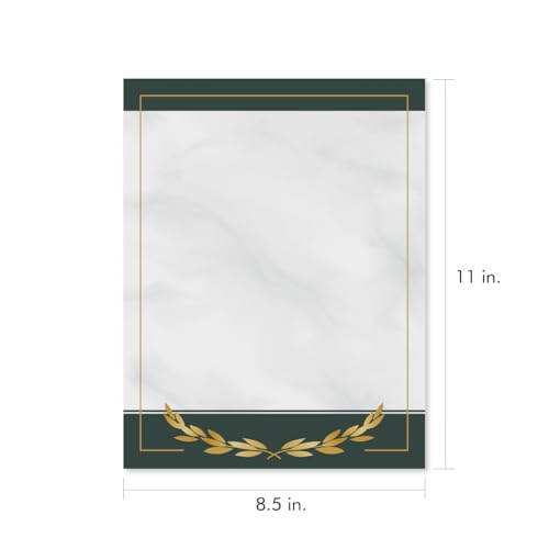 PaperDirect Intricate Gold Fanciful Laurels Border Papers, Elegant Gold Design, 8.5 x 11, Acid-Free, Ideal for Invitations, Announcements, Certificates, Scrapbooking, Cards, 25 Sheets - color: Intricate Gold Fanciful Laurel Invite Special Event Celebratio