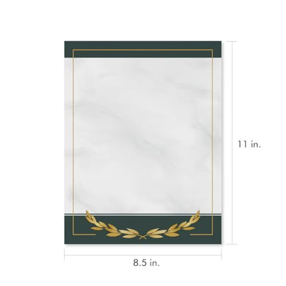 PaperDirect Intricate Gold Fanciful Laurels Border Papers, Elegant Gold Design, 8.5 x 11, Acid-Free, Ideal for Invitations, Announcements, Certificates, Scrapbooking, Cards, 25 Sheets - color: Intricate Gold Fanciful Laurel Invite Special Event Celebratio