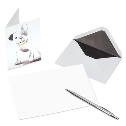 Papyrus Blank Cards with Envelopes, Frenchie (12 count) - color: Grey