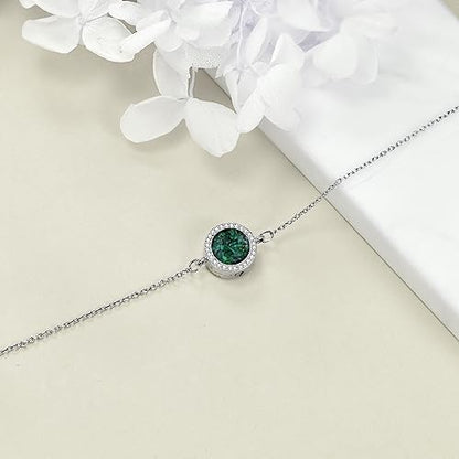 Sunflower/Tree of Life Urn Bracelet for Ashes 925 Sterling Silver Sunflower/Tree of Life Cremation Keepsake Pendant Locket Bracelet for Women Mom - style: Turquoise Urn Bracelet