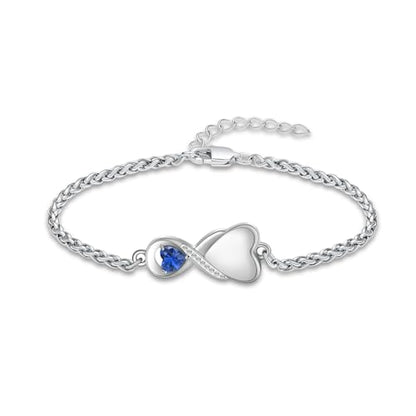 shajwo Cremation Jewelry Infinity Heart Urn Bracelet for Women | Human Ashes, Adjustable, Memorial Keepsake, Link Bracelet - color: Light Blue