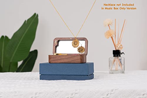 BELLA GLOBE You are My Sunshine Music Boxes Sunshine Gift for Women Mom Daughter Wife Grandma Sunflower Gifts for Girlfriend Walnut Wood You are My Sunshine Jewelry Music Box - color: Music Box