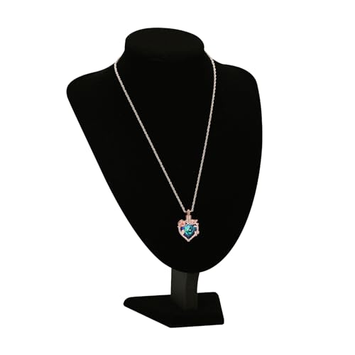 Cremation Jewelry for Ashes Rose Flower Urn Necklace with Crystal Heart Ashes Pendant Butterfly Necklaces for Women Men Memorial Keepsake Jewelry Gift - color: Rose-blue