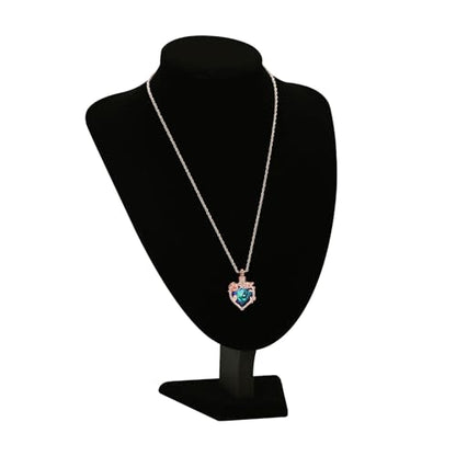 Cremation Jewelry for Ashes Rose Flower Urn Necklace with Crystal Heart Ashes Pendant Butterfly Necklaces for Women Men Memorial Keepsake Jewelry Gift - color: Rose-blue
