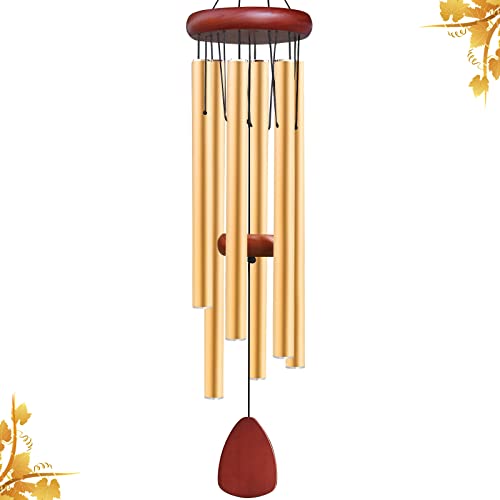 Large Aluminium Wind Chimes Outside, Soothing Melodic Memorial Sympathy Wind Chime, Suitable Outdoor Garden Decor, Gift for Mom Women Neighbors (Gold Wind Chimes-36) - size: Gold Wind Chimes-36"