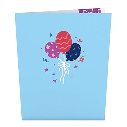 Lovepop Happy Birthday Balloon Box Paperpop Pop-Up Card with Envelope | Paperpop Card 4.5x5.9; 3D Balloon Greeting Card for Husband, Wife, Kids, Daughter, Mom, Him, Women, Son, Teacher, Men - color: Happy Birthday Balloon Box