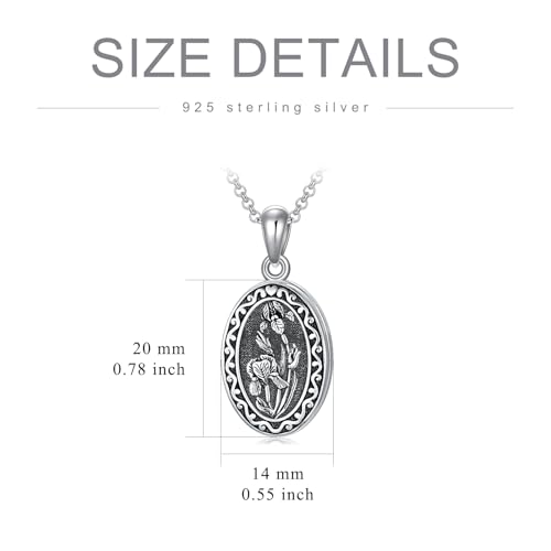 Birth Flower Photo Locket Necklace 925 Sterling Silver 12 Month Locket Necklace with Picture Birth Flower Photo Jewelry Gifts for Women Mother Mom Daughter - color: 02-February-Iris, style: 1.no custom