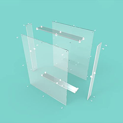 16x20 Acrylic Shadow Box, Assemble Display Case, DIY Tabletop/Wall Mount Display Frame, All Clear Memory Box for Dried Flowers/Kids Room/Birthday/Wedding(16x20x3”, Assemble Frame) - size: 16x20", Assembly Frame