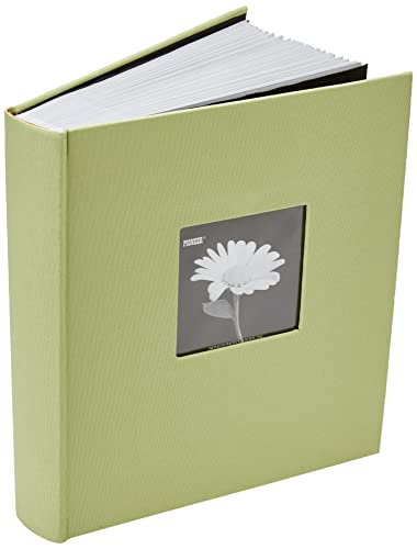Fabric Frame Cover Photo Album 200 Pockets Hold 5x7 Photos, Sage Green - color: Green