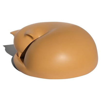 Cat Urn, Sleeping Resin Cremation Pet Urns for Cat Ashes, Orange - color: Orange