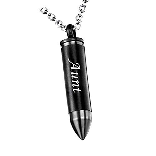 Celtic Cross Bullet Urn Necklaces for Ashes Cremation Jewelry Keepsake Memorial Pendant - style: Aunt
